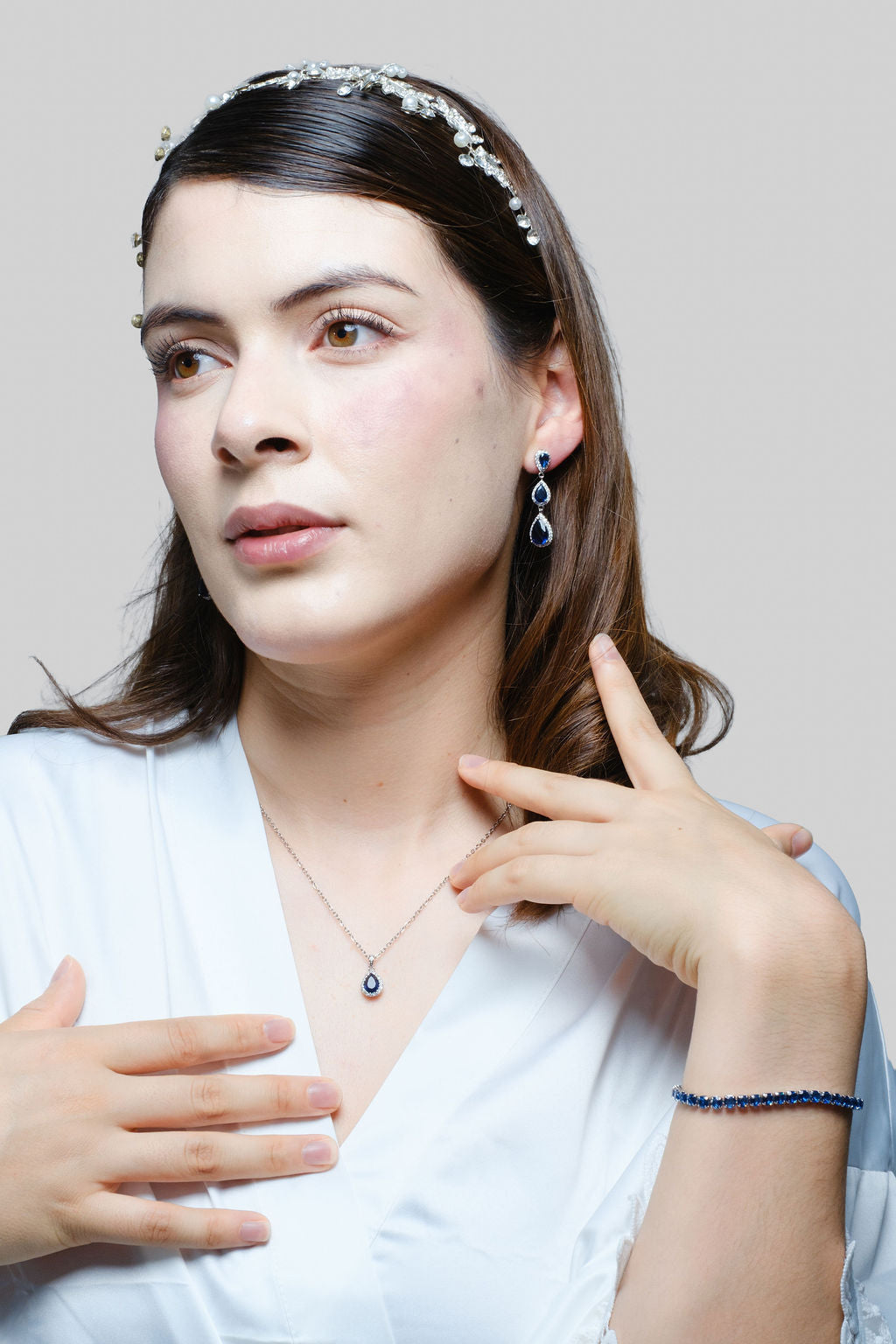 Set de Aretes Giulia y Collar Deimar